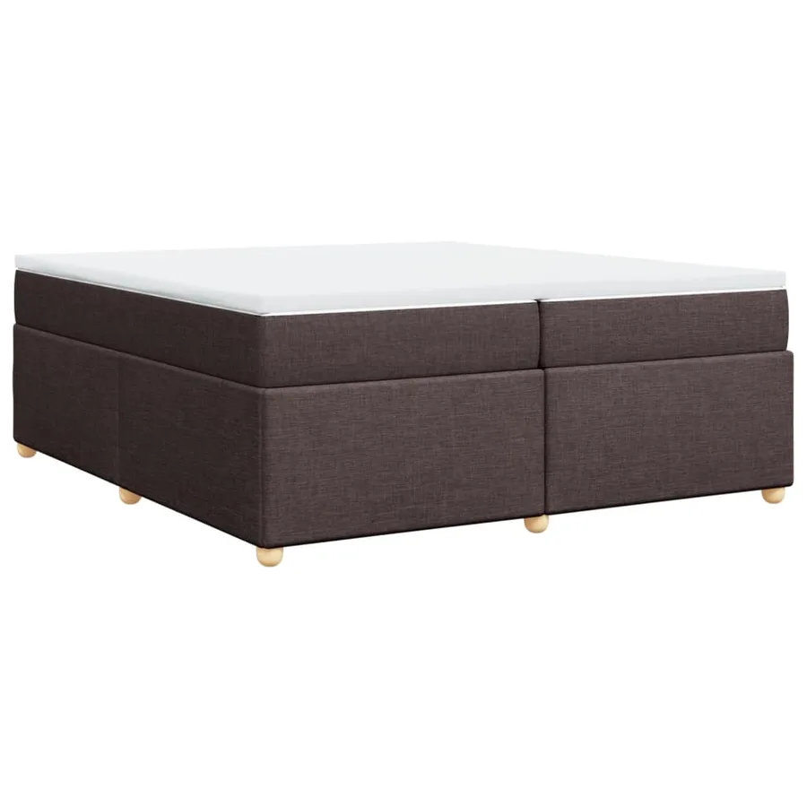 Sommier à lattes de lit avec matelas Marron foncé 200x200 cm - 9