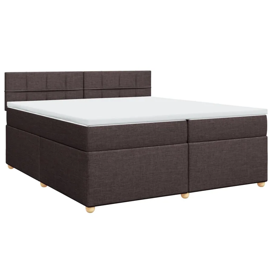 Sommier à lattes de lit avec matelas Marron foncé 200x200 cm - 3