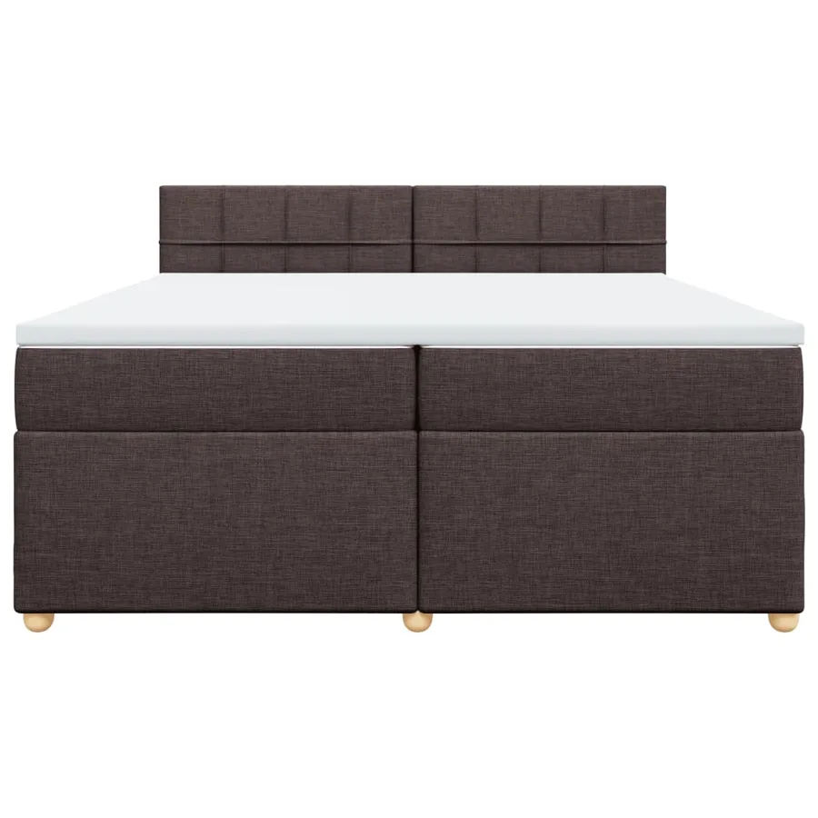 Sommier à lattes de lit avec matelas Marron foncé 200x200 cm - 6