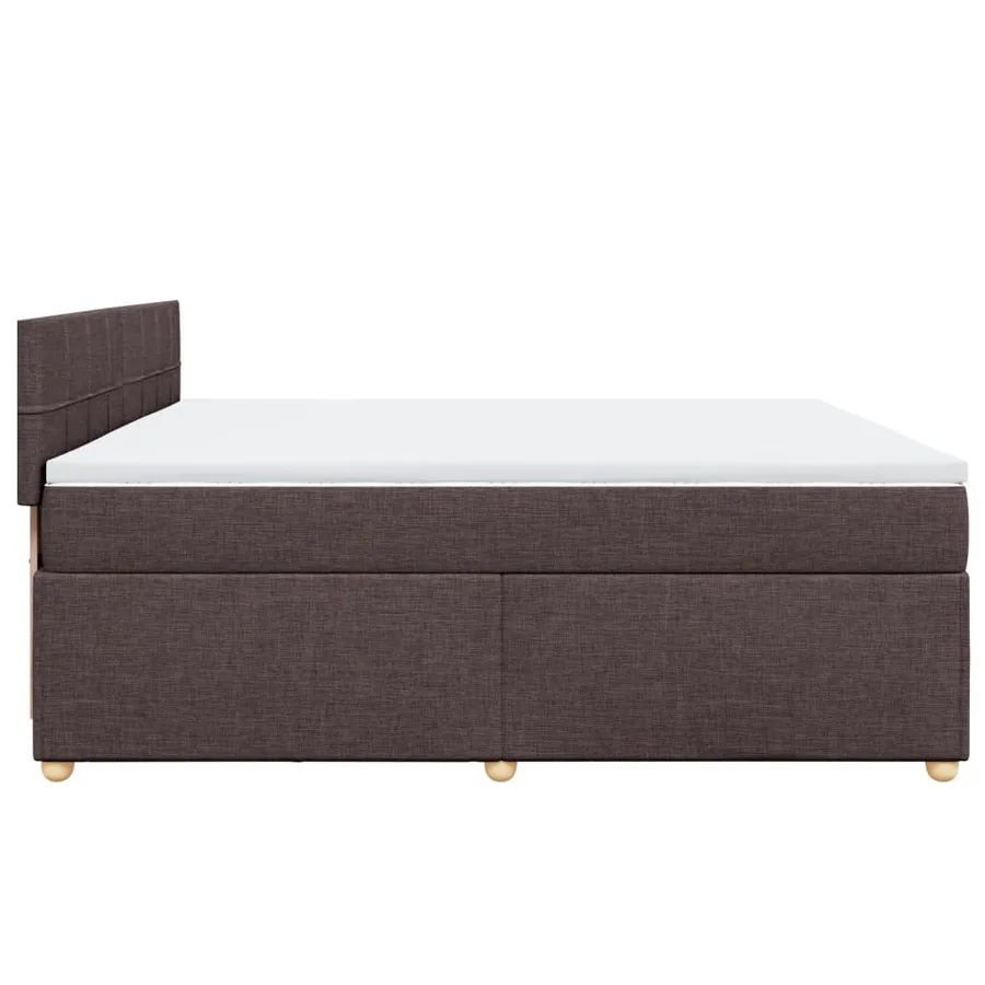 Sommier à lattes de lit avec matelas Marron foncé 200x200 cm - 7