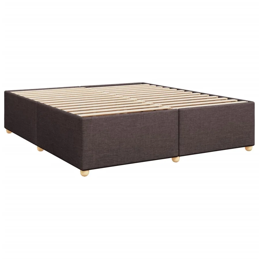 Sommier à lattes de lit avec matelas Marron foncé 200x200 cm - 9