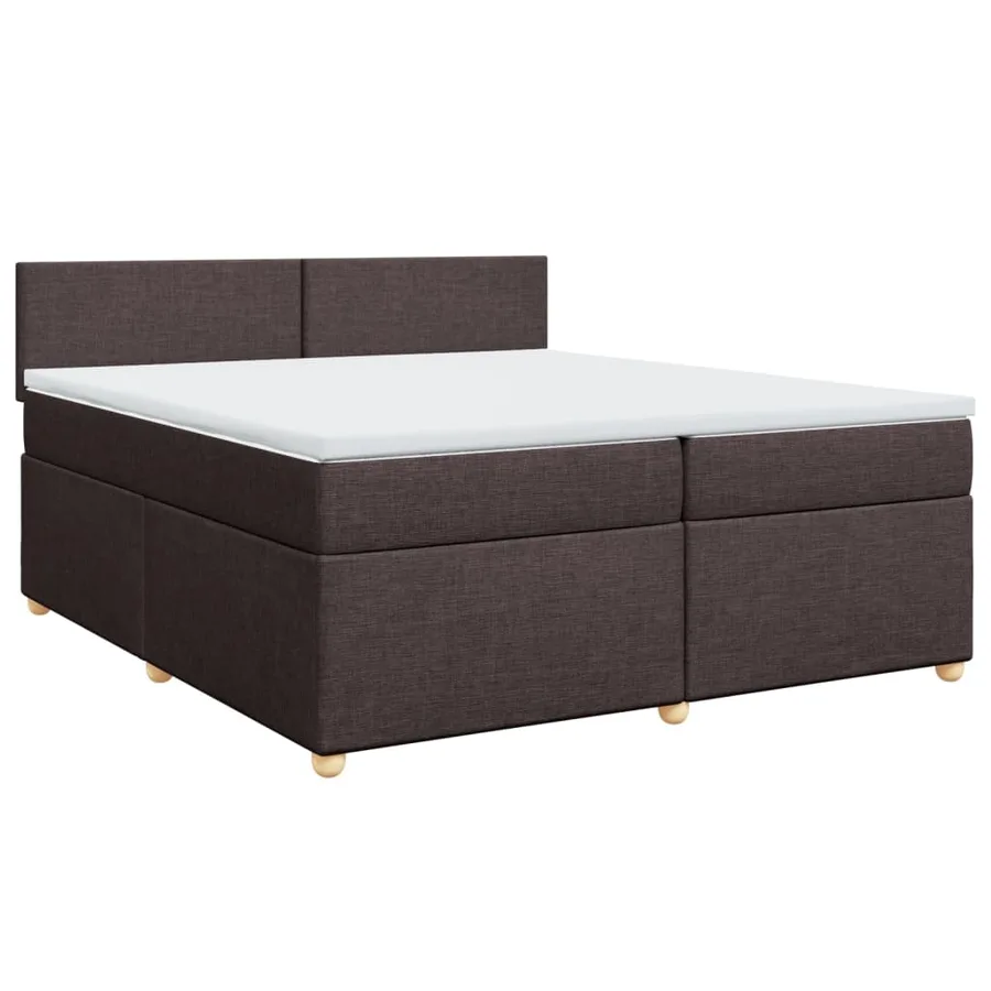 Sommier à lattes de lit avec matelas Marron foncé 200x200 cm - 2