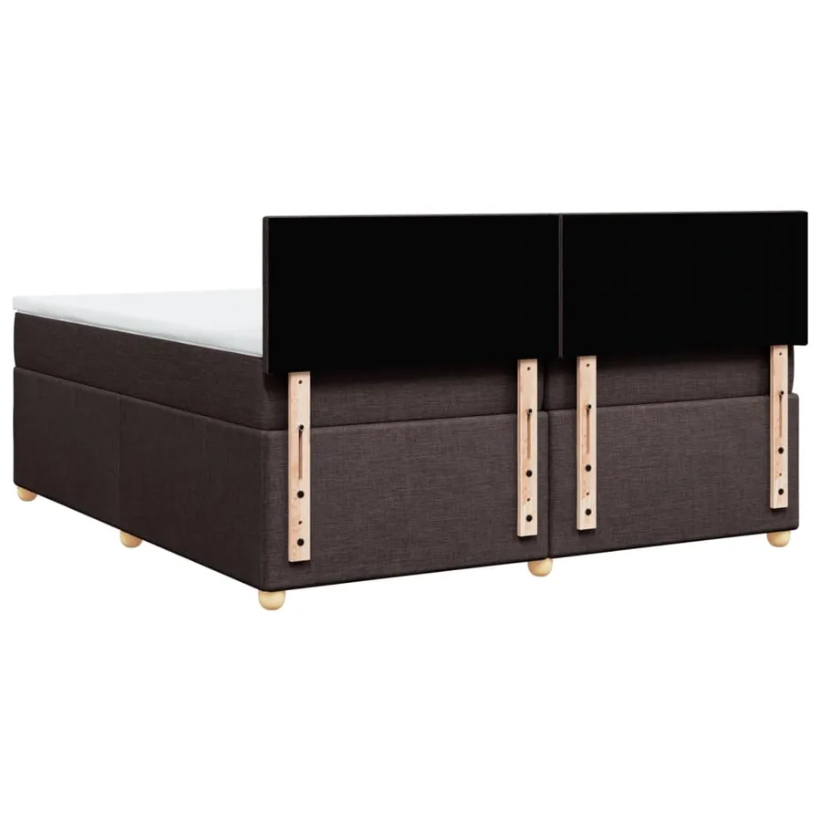 Sommier à lattes de lit avec matelas Marron foncé 200x200 cm - 6