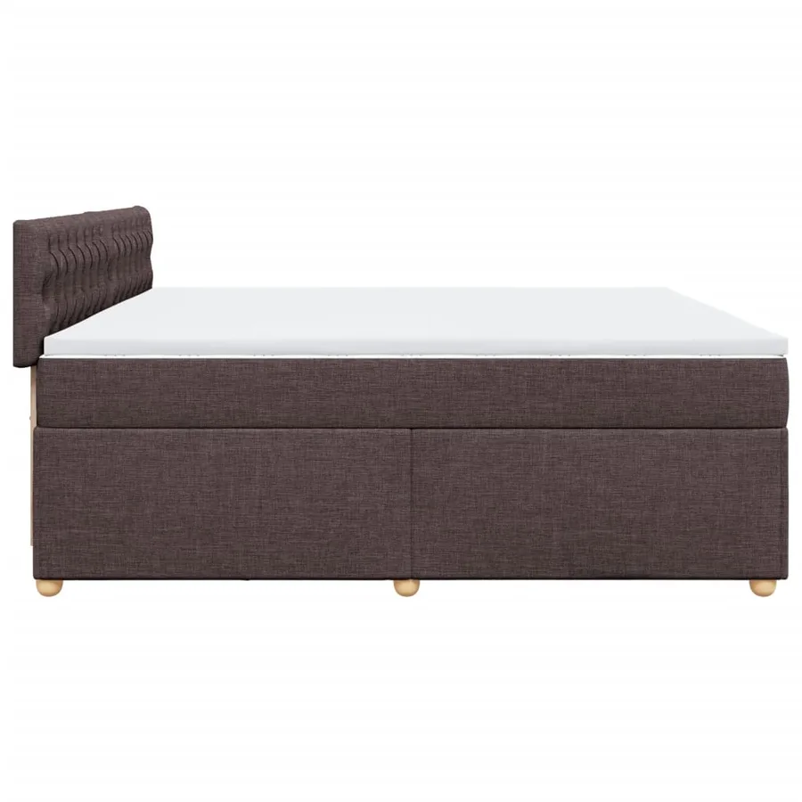 Sommier à lattes de lit avec matelas Marron foncé 200x200 cm - 5