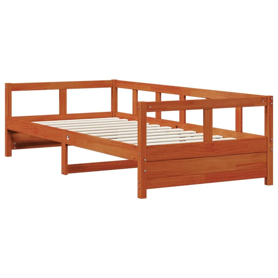 Lit de jour sans matelas cire marron 80x200 cm bois pin massif - 3