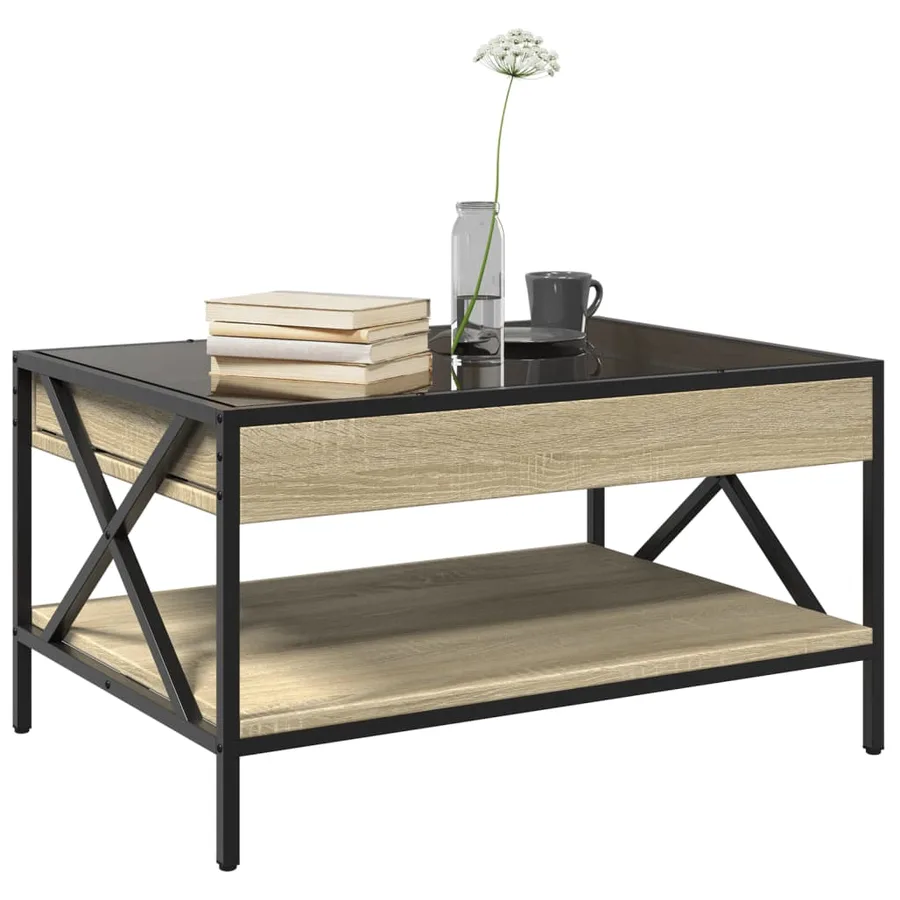 Table basse avec LED infini chêne sonoma 70x50x38 cm - 5