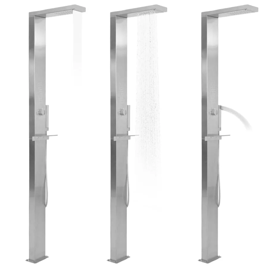 Douche d'extérieur Acier inoxydable Carré - 2