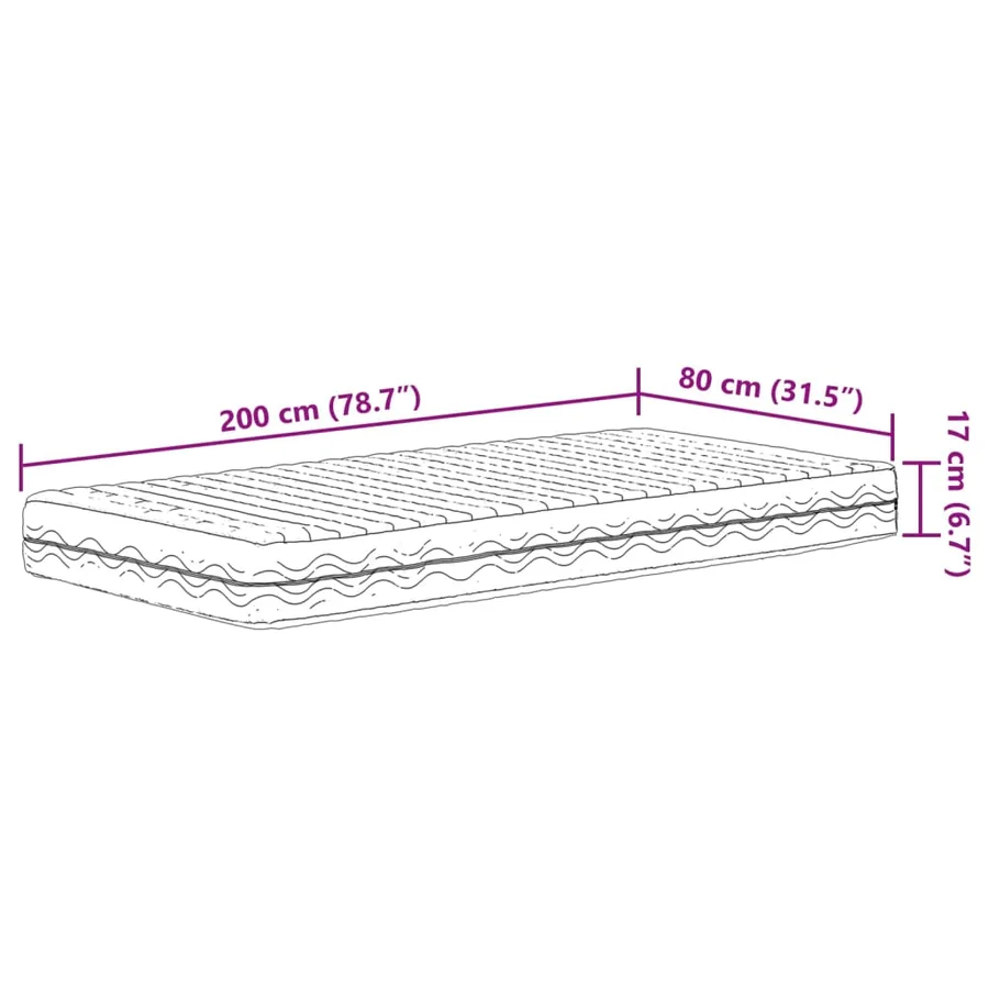 Lit de jour avec matelas blanc 80x200 cm bois de pin massif - 12