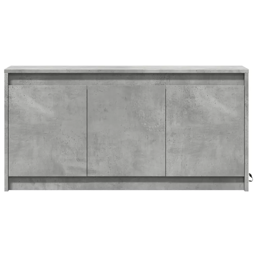 Meuble TV avec LED gris béton 100x34x50 cm bois d'ingénierie - 6