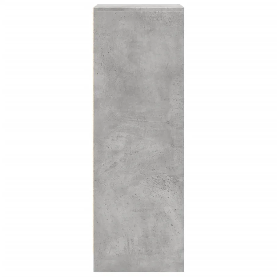 Buffet avec LED gris béton 42,5x34x100 cm bois d'ingénierie - 8