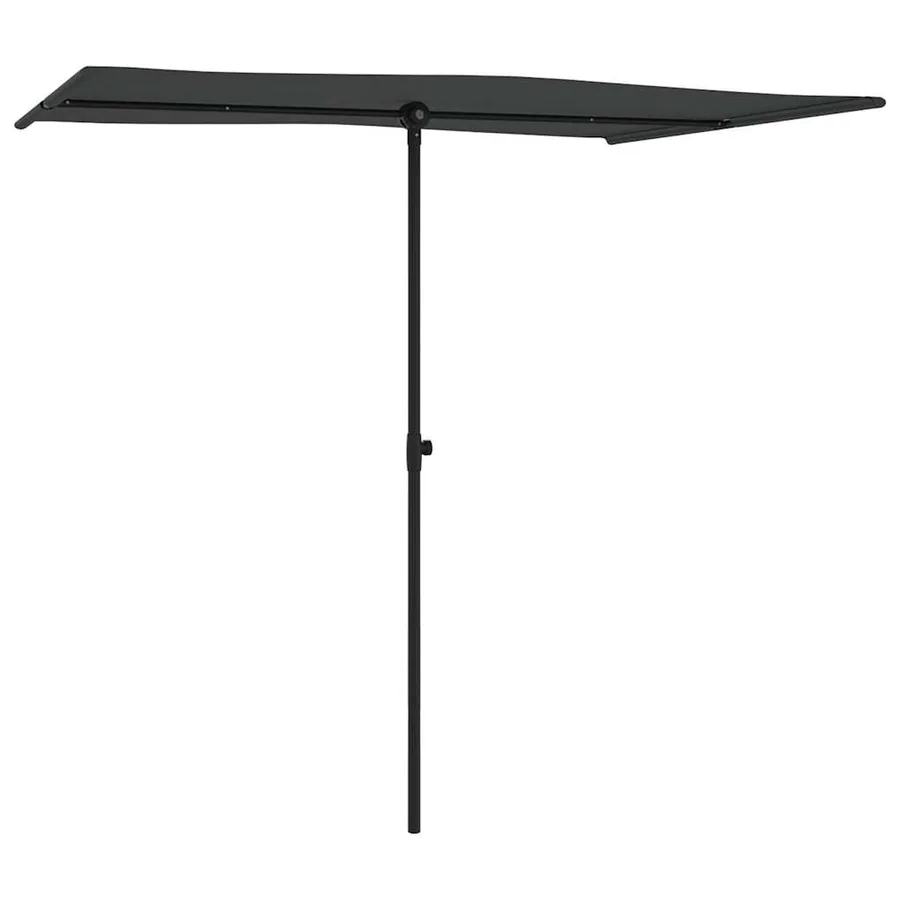 Parasol de jardin avec mât en aluminium 2x1,5 m Anthracite - 3