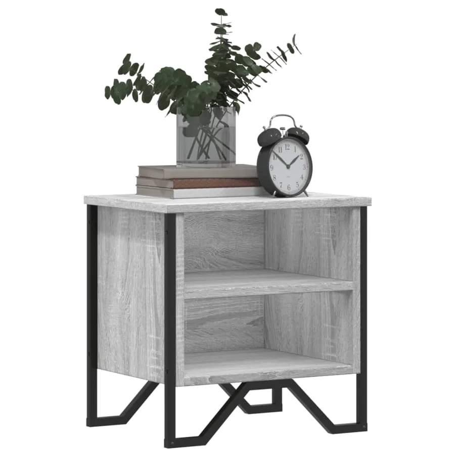 Tables de chevet 2 pcs sonoma gris 40x30x40cm bois d'ingénierie - 4