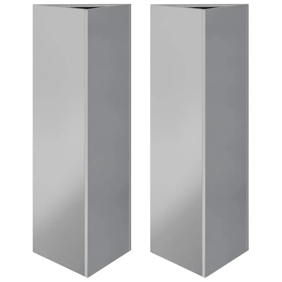 Jardinières 2 pcs triangulaire 30x26x75 cm acier galvanisé - 2
