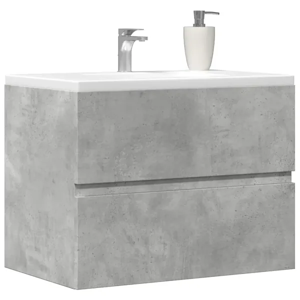 Armoire de salle de bain gris béton bois d'ingénierie