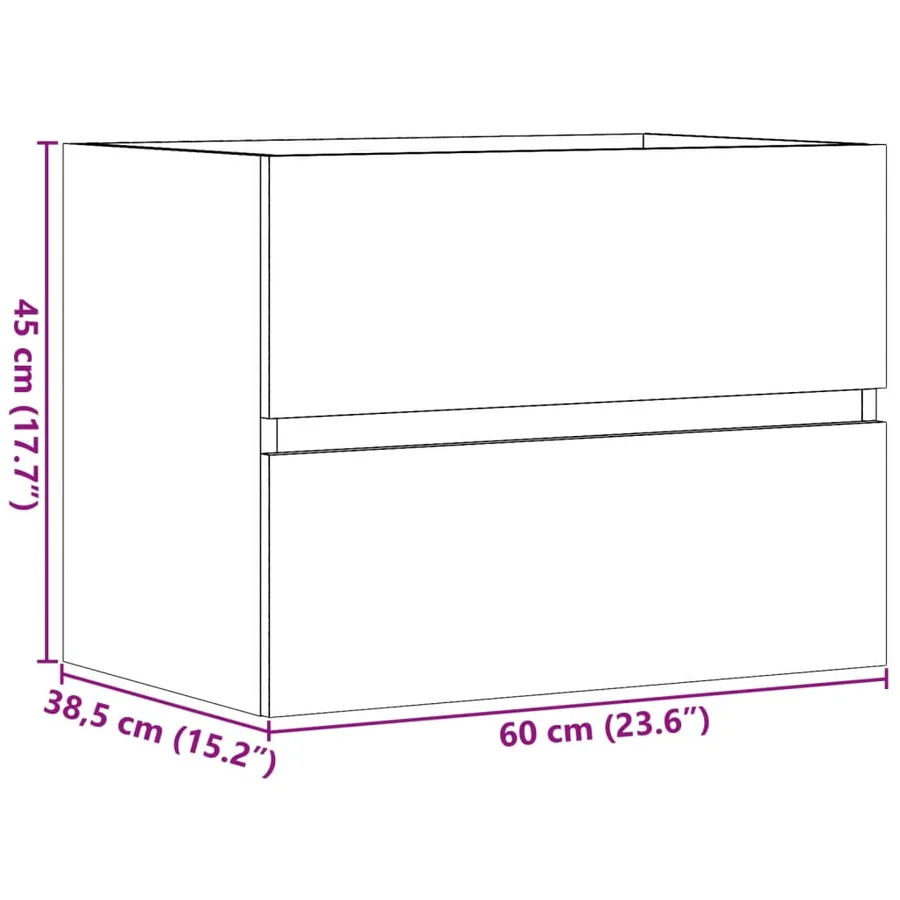 Armoire de salle de bain gris béton bois d'ingénierie - 11