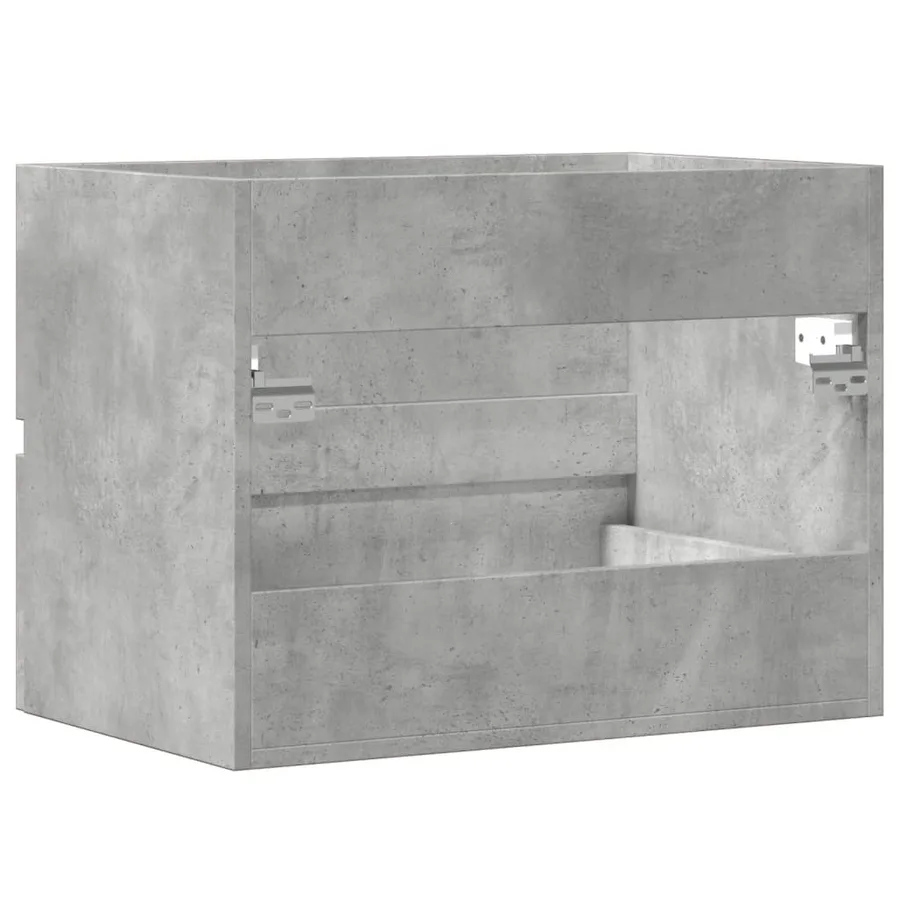 Armoire de salle de bain gris béton bois d'ingénierie - 6