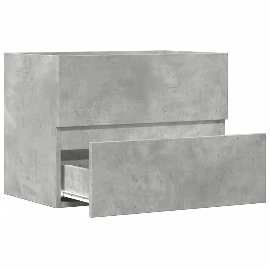Armoire de salle de bain gris béton bois d'ingénierie - 7