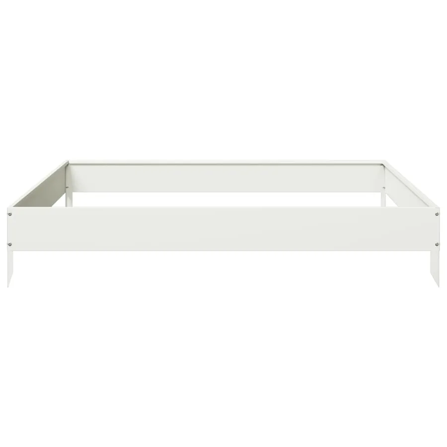 Lit surélevé de jardin blanc 100x100x18,5 cm acier - 5