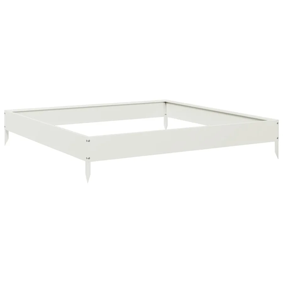 Lit surélevé de jardin blanc 100x100x18,5 cm acier - 6