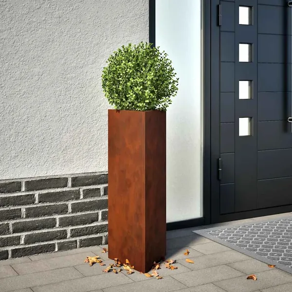 Jardinières 2 pcs triangulaire acier résistant aux intempéries