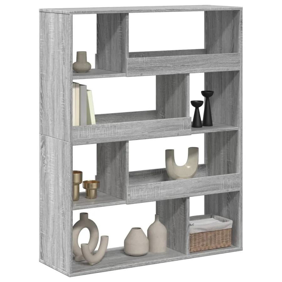Bibliothèque sonoma gris 100x33x125,5 cm bois d'ingénierie - 3