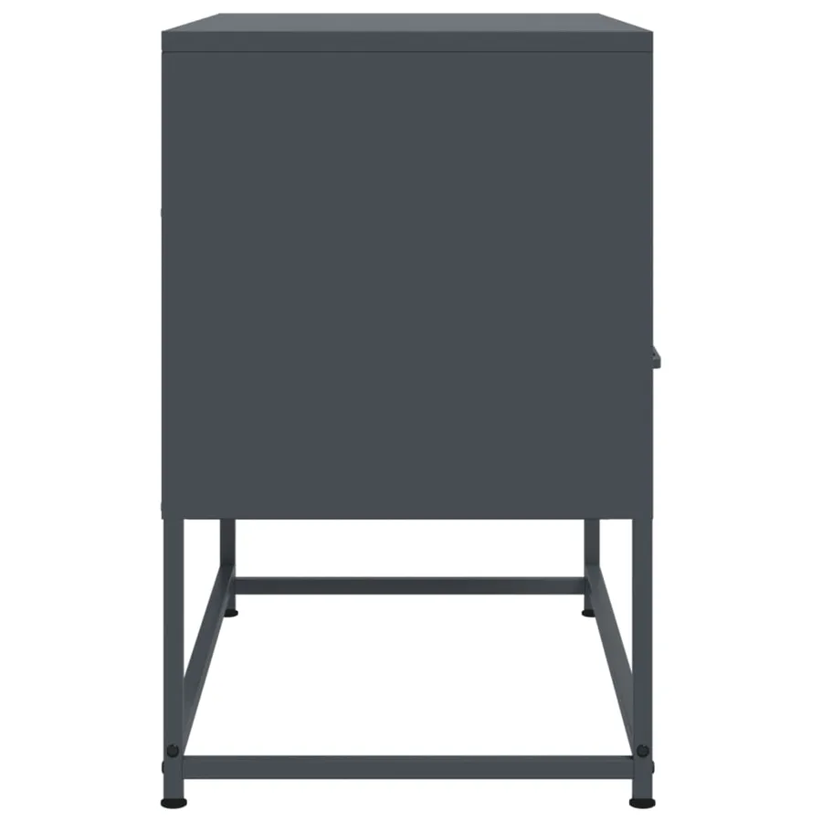 Meuble TV anthracite 68x39x60,5 cm acier - 7