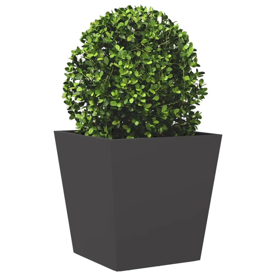 Jardinières 2 pcs noir 40x40x40 cm acier - 4
