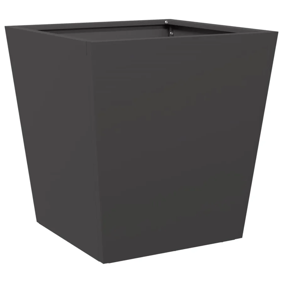 Jardinières 2 pcs noir 40x40x40 cm acier - 8