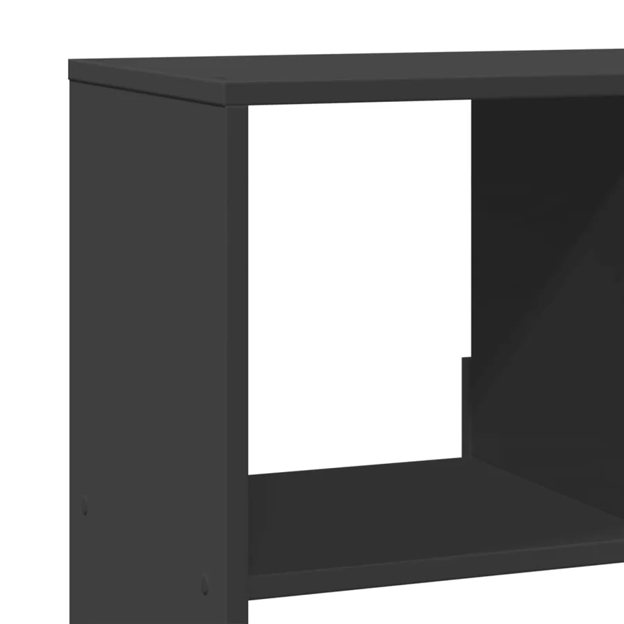 Cloison de séparation noir 100x33x125,5 cm bois d'ingénierie - 7