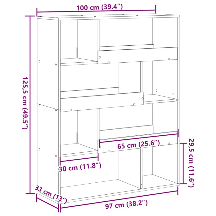 Cloison de séparation gris béton bois d'ingénierie - 9