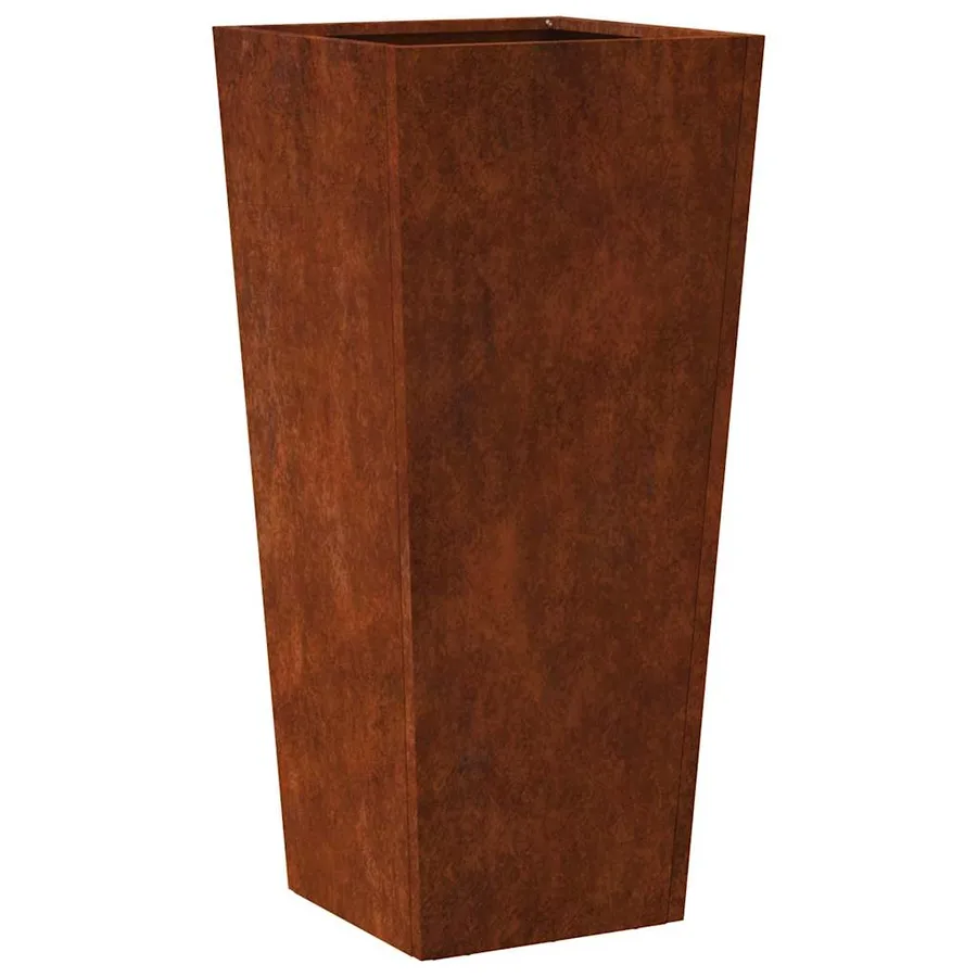 Jardinières 2 pcs 35x35x75 cm acier résistant aux intempéries - 9