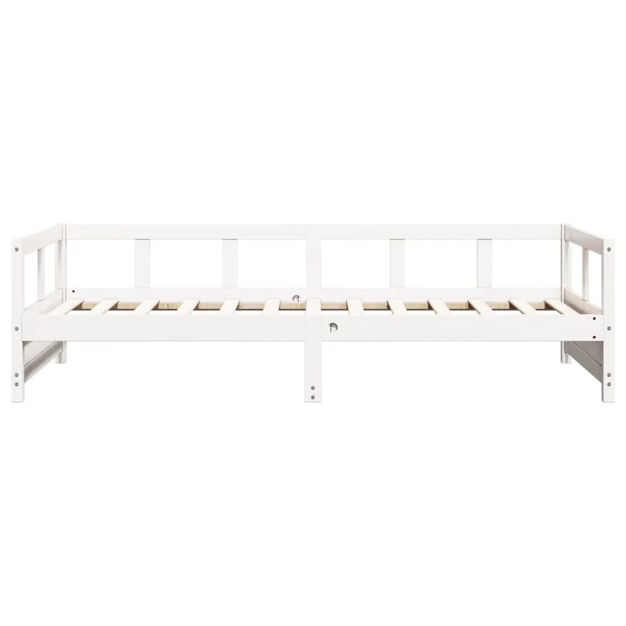 Lit de jour sans matelas blanc 90x200 cm bois de pin massif - 5