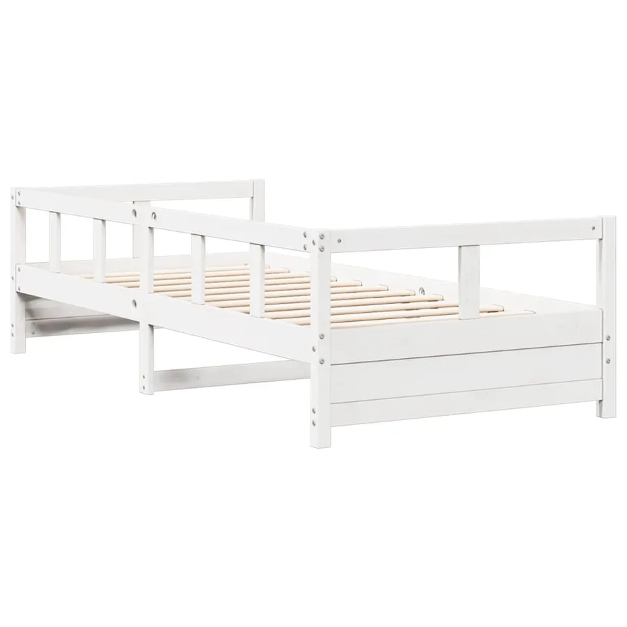 Lit de jour sans matelas blanc 90x200 cm bois de pin massif - 7