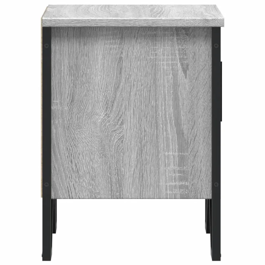 Table de chevet sonoma gris 40x30x40 cm bois d'ingénierie - 7