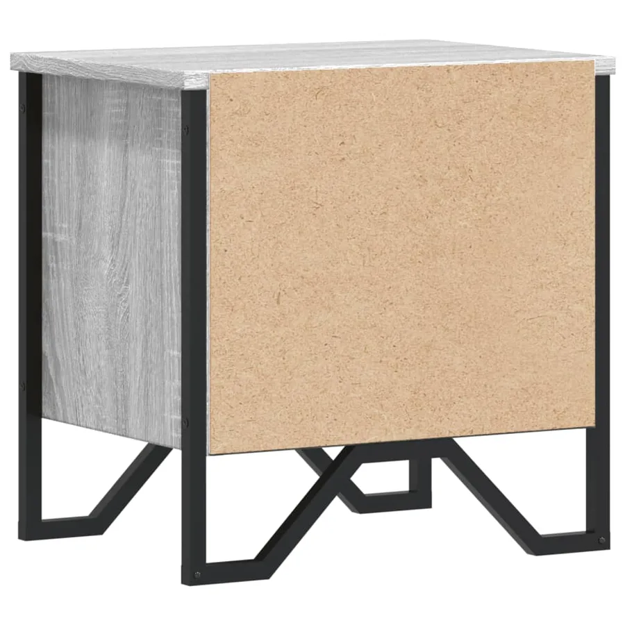 Table de chevet sonoma gris 40x30x40 cm bois d'ingénierie - 8
