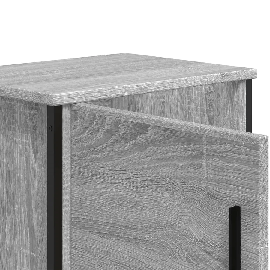 Table de chevet sonoma gris 40x30x40 cm bois d'ingénierie - 9