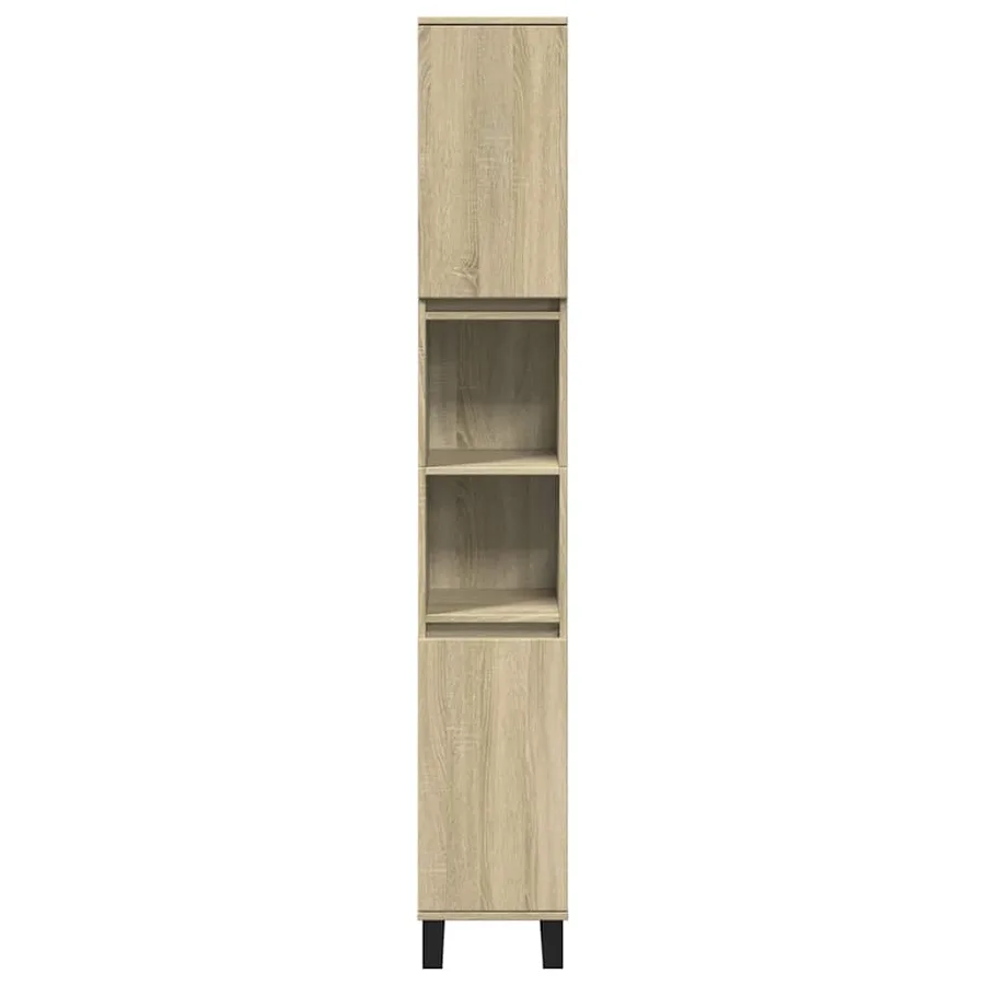 Armoire salle de bain chêne sonoma 30x30x190 cm - 4