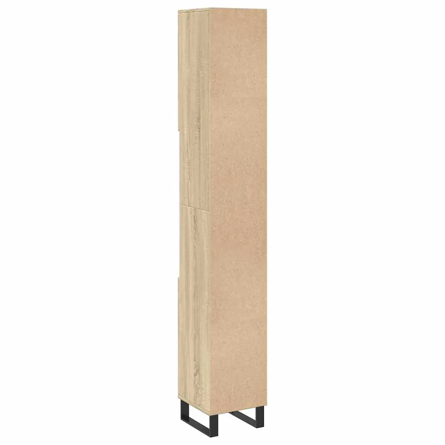 Armoire salle de bain chêne sonoma 30x30x190 cm - 6