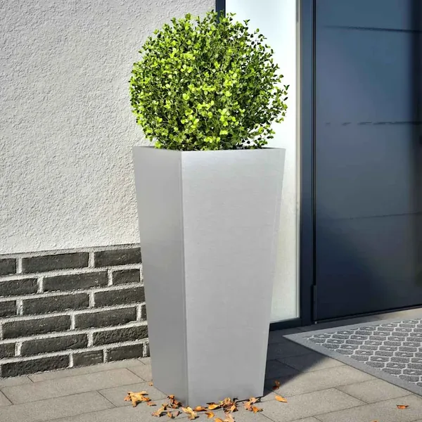 Jardinières 2 pcs 35x35x75 cm acier galvanisé