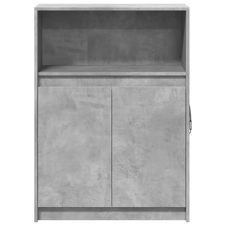 Buffet avec LED gris béton 72x34x100 cm bois d'ingénierie - 6