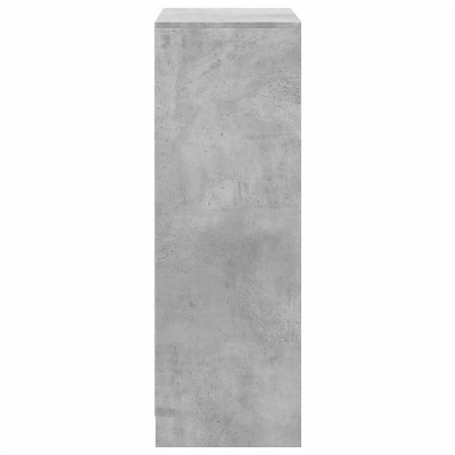 Buffet avec LED gris béton 72x34x100 cm bois d'ingénierie - 8