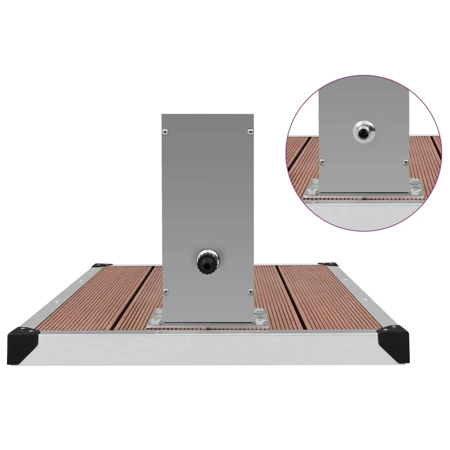 Outdoor Shower with WPC Shower Tray Stainless Steel - 7