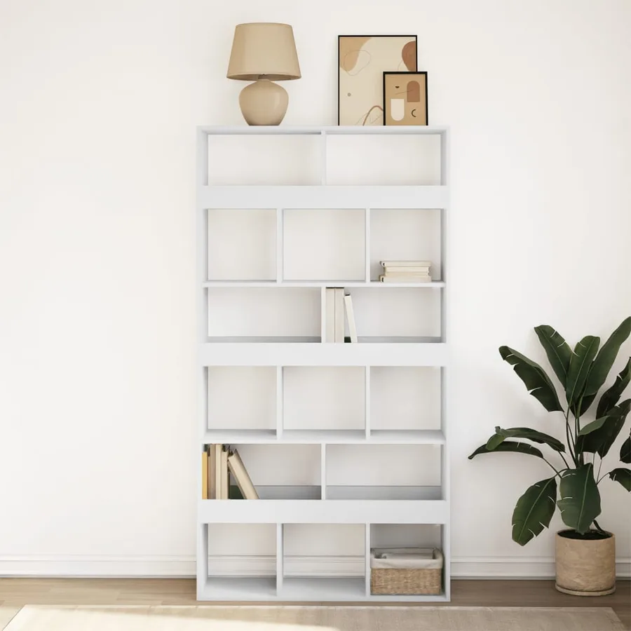 Bibliothèque blanc 100x33x187,5 cm bois d'ingénierie - 3