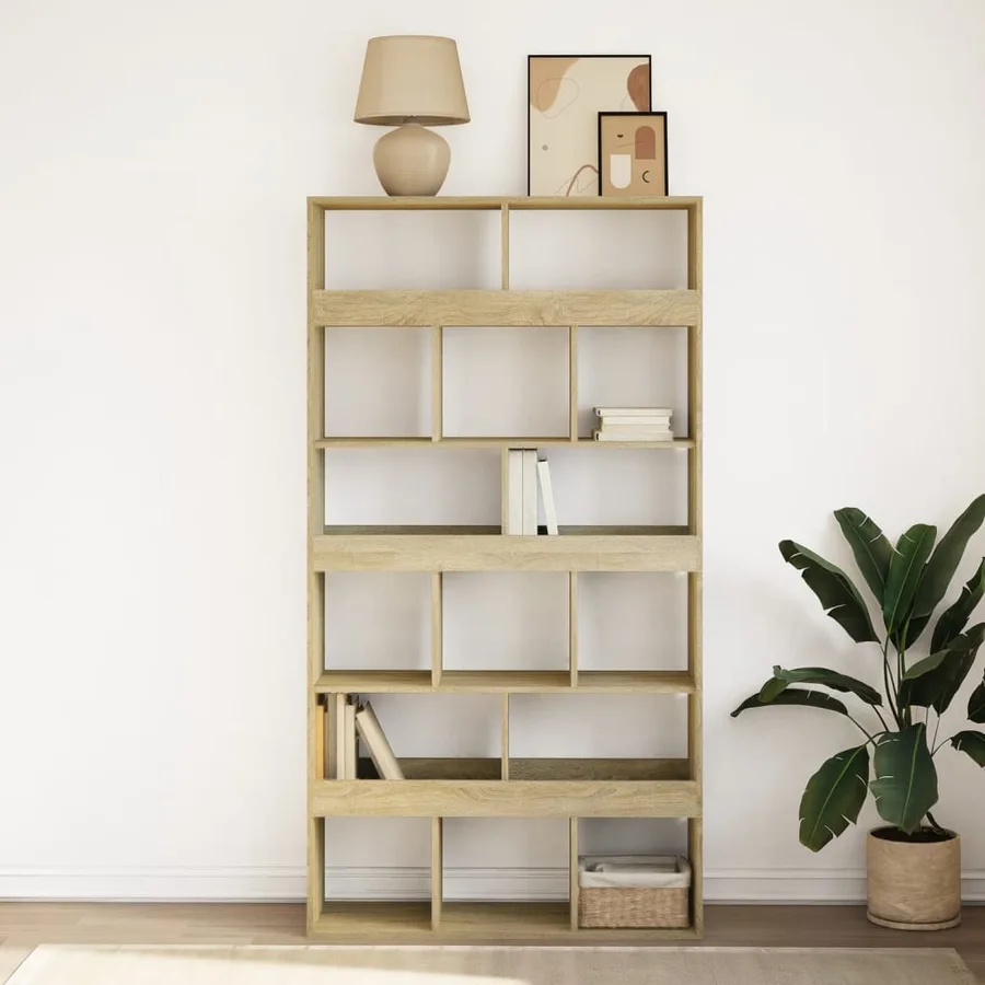 Bibliothèque chêne sonoma 100x33x187,5 cm bois d'ingénierie - 3