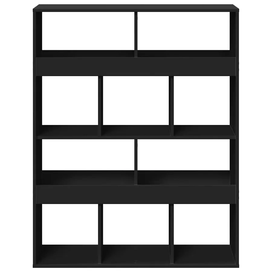 Cloison de séparation noir 100x33x125,5 cm bois d'ingénierie - 4