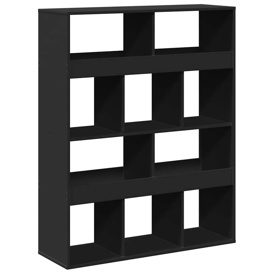 Cloison de séparation noir 100x33x125,5 cm bois d'ingénierie - 6