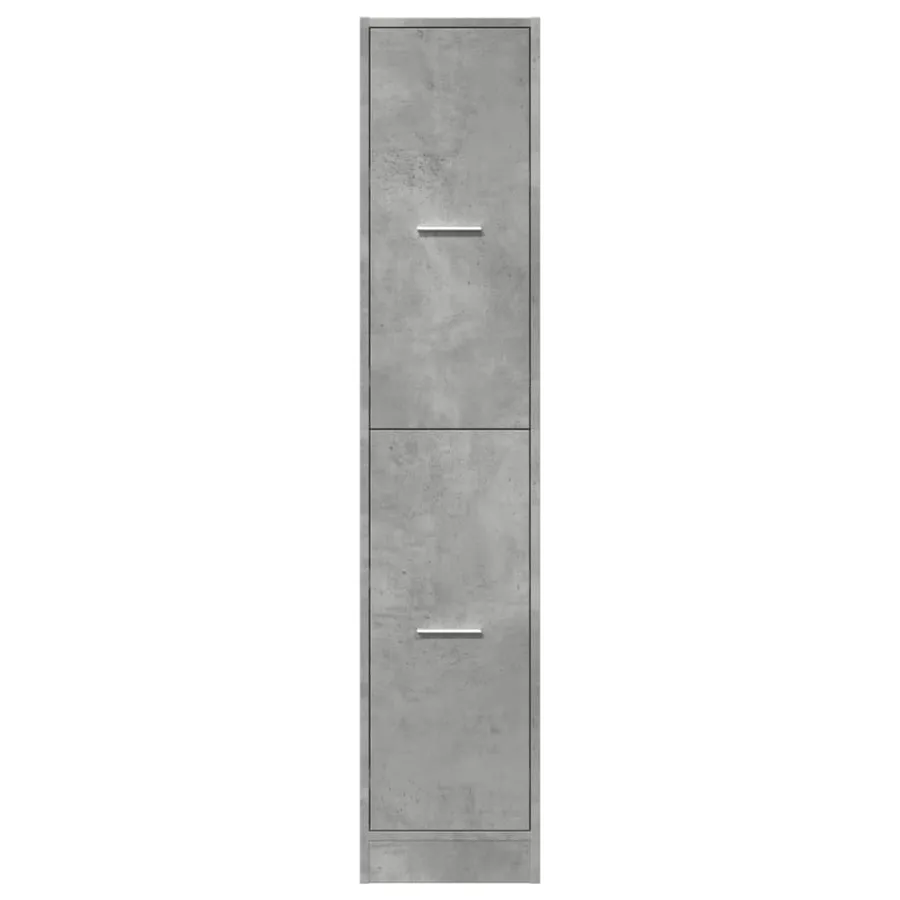 Armoire d'apothicaire gris béton 30x41x144,5 cm bois ingénierie - 5