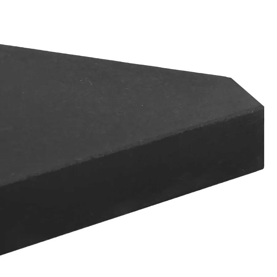 Plaques de poids de parasol 2 pcs triangulaire granit noir 14kg - 7
