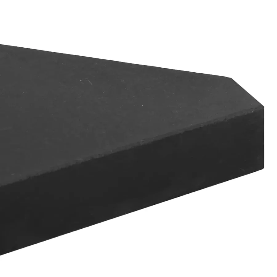 Plaques de poids de parasol 4 pcs triangulaire granit noir 14kg - 7