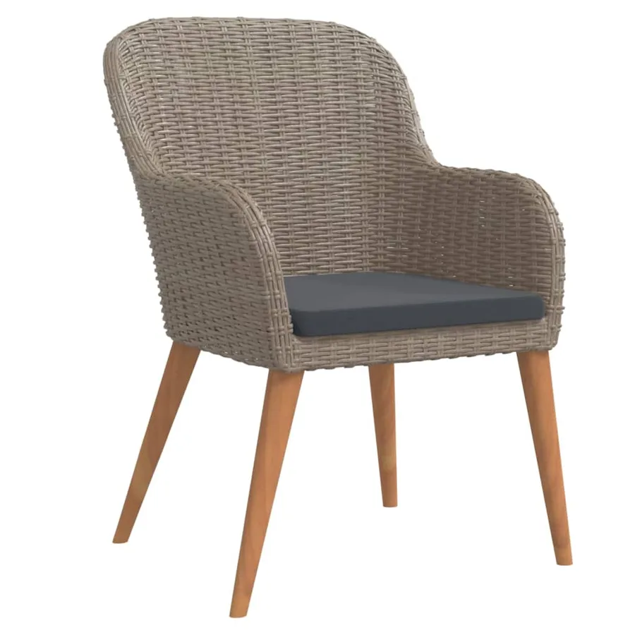 Ensemble à manger de jardin avec coussins 9 pcs marron - 3
